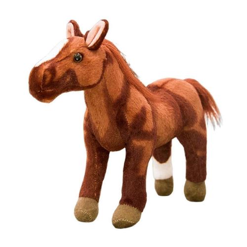 50cm Mignon Dessin Animé Simulation Cheval Peluche Jouet Poupée Décoration À La Maison Ornements Enfants Kawaii Jouet, A
