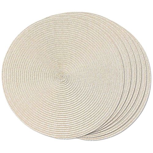 Sets De Table Tressés Ronds Lot De 6 Sets De Table Pour Tables À Manger Tissés Lavables Antidérapants Sets De Table 15