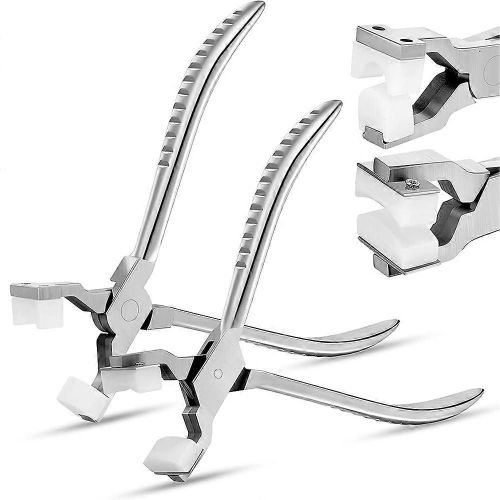 2 Pcs Anneau Fabrication Kit Chaîne Nez Pince Pliage Et Emballage Outil En Métal En Acier Inoxydable Cintreuse À Anneaux
