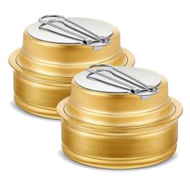 2 Pcs Réchaud De Camping À Brûleur D¿Alcool En Laiton Avec Joint De Cuisson De Table De Cuisson Camping Backpacking Stove