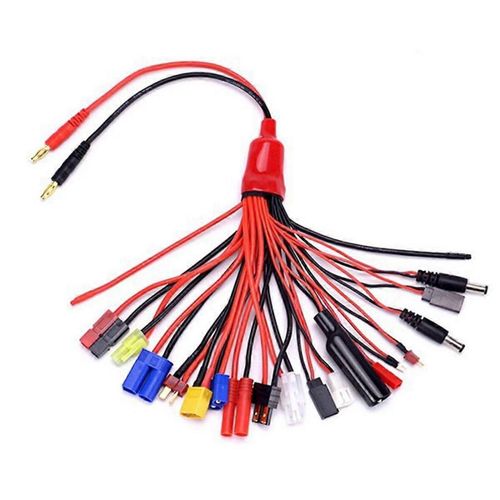 19 In1 RC Lipo Chargeur De Batterie Répartiteur Câble Adaptateur 4mm Fiche Banane pour JST FUTABA XT60 EC3 EC