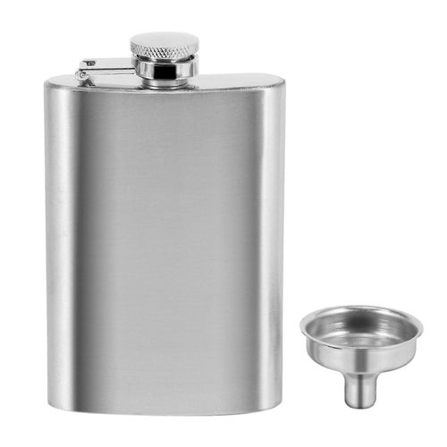 Flacon De Hanche Avec Entonnoir, Flacon De Whisky En Acier Inoxydable De 4 Oz 100 % Étanche, Poche Portable Hip Flas