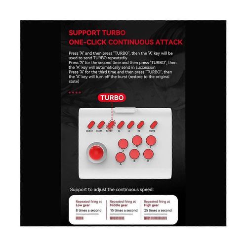 Console De Jeu D¿Arcade Sans Fil + Adaptateur 2.4g Contrôleur De Joystick Bluetooth Pour Ps3 Pc Téléphone Portable E