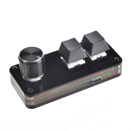 Mini clavier de programmation macro à 2 touches pour Photoshop Gaming Hotswap Programming Keypad Copier Coller M