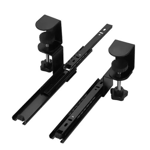 Clavier Sans Perforation Support D¿Extension Rack Sous La Table Support D¿Extension Tiroir Plateau Support De Bureau Rail Coulissant Réglable