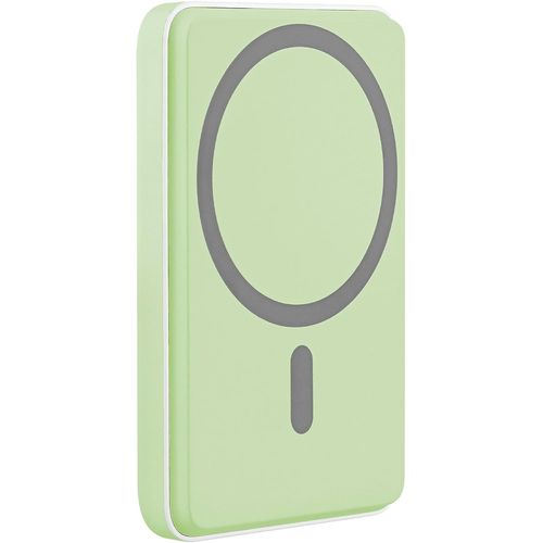 - Batterie Externe Magsafe Sans Fil, Mini Power Bank Magnétique 5000mah, Chargeur Portable Rapide Induction Et Usb-C 20w, Compatible Avec Apple Iphone 16 15 14 13 12 Et Téléphones Samsung - Vert