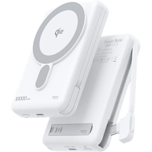 Batterie Externe Magnétique Certifié Qi2, Compact Power Bank Sans Fil For Magsafe Induction, 10000mah Chargeur Portable Charge Rapide 20w Pd Compatible Avec Iphone 16 15 14 13 12 Et Galaxy Séries