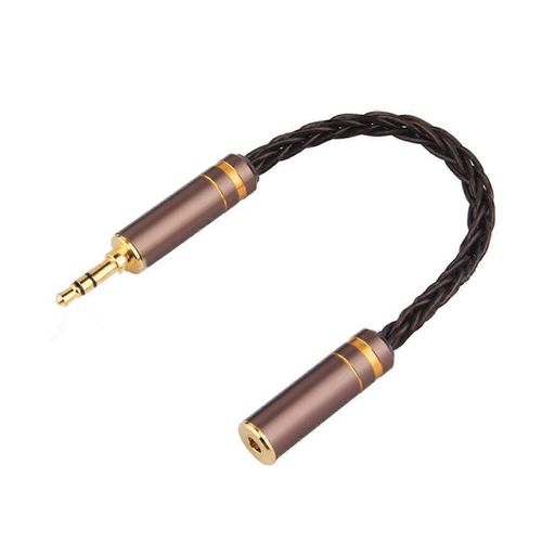 Câble audio symétrique HIFI Câble adaptateur d¿écouteur à 8 conducteurs Câble adaptateur jack AUX mâle 3,5 mm à femelle A