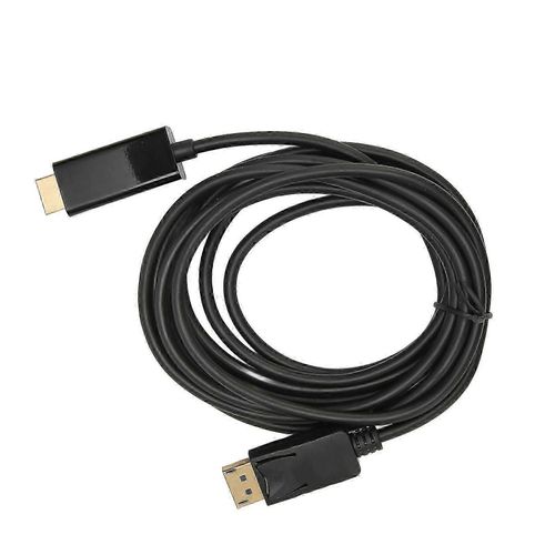 Câble d¿interface multimédia DisplayPort vers HD Cordon d¿adaptateur vidéo unidirectionnel sans délai 4K pour PC portable TV 9,8 pieds