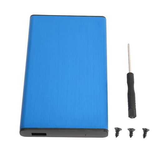 USB3.0 Boîtier De Disque Dur Portable 2.5 Pouces SATA En Alliage D¿aluminium Ordinateur Boîtier De Disque Dur Bleu