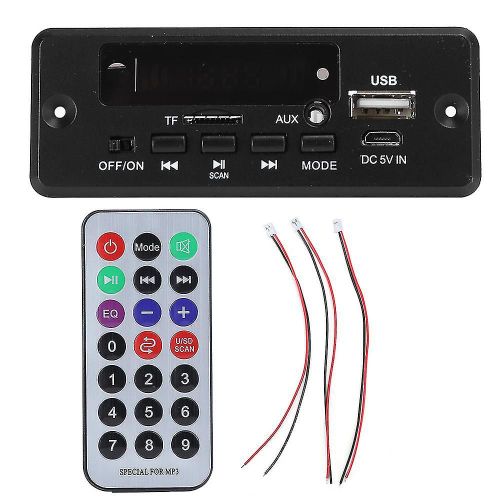 Carte Décodeur MP3 Bluetooth avec Affichage Numérique - Module Lecteur Amplificateur, 2x3W, Noir