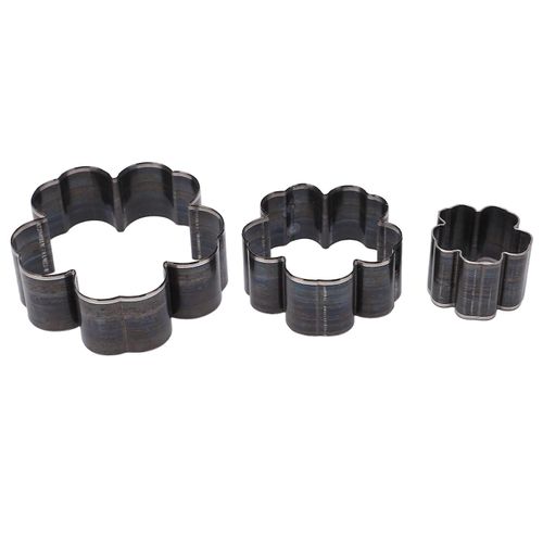 3PCS Fleur Cutter Set Alliage Acier Incisif 1.2in 2in 2.8in Outil De Poinçonnage Creux Pour Maroquinerie Fait Main