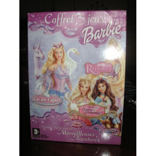 Coffret 3 Jeux Barbie - Raiponce - Coeur De Princesse - Lac Des Cygnes Pc