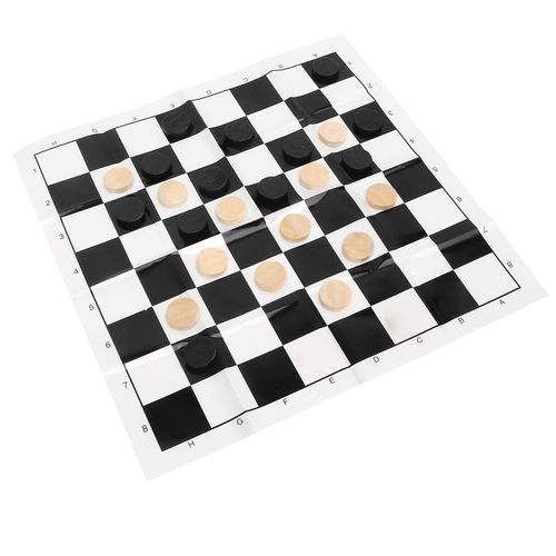 Jeu De Dames International En Bois Jeu De Dames Pièces Film Échiquier Transparent Boîte En Plastique