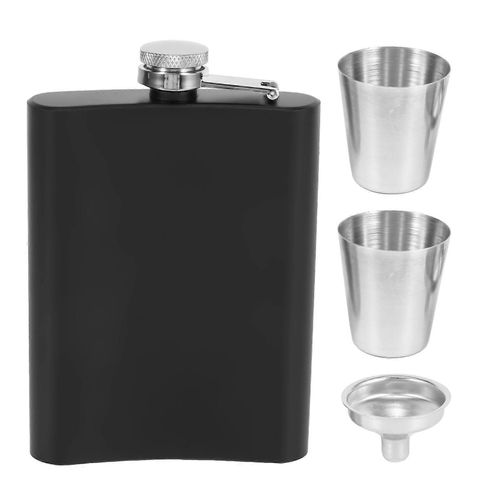 Ensemble De Flacon De Hanche, Flasque De Hanche De 8 Oz Avec Entonnoir Et 2 Petits Verres Flacon De Whisky De Poche Portable Pour Hommes