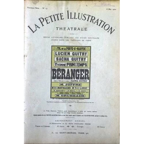 Petite Illustration Theatre (La) N° 17 Du 08/05/1920