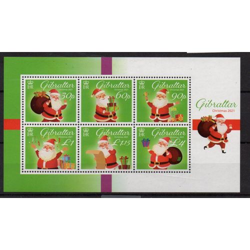 Gibraltar Timbre Noël 2021