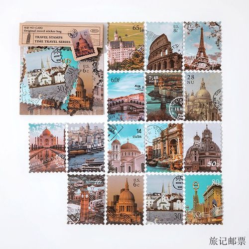 Autocollant Timbre-Poste Vintage Lettres Martelées, Étiquette Scrapbooking, Étiquette Artistique, Décoration Pour Album Journal Intime, Diy Bricolage, 30 Pièces