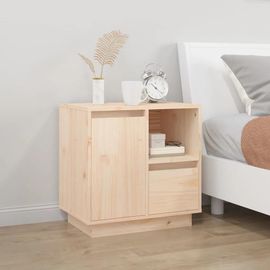Table De Chevet 50x34x50 Cm Bois De Pin Massif