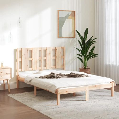 Cadre De Lit Sans Matelas 120x190 Cm Bois Massif