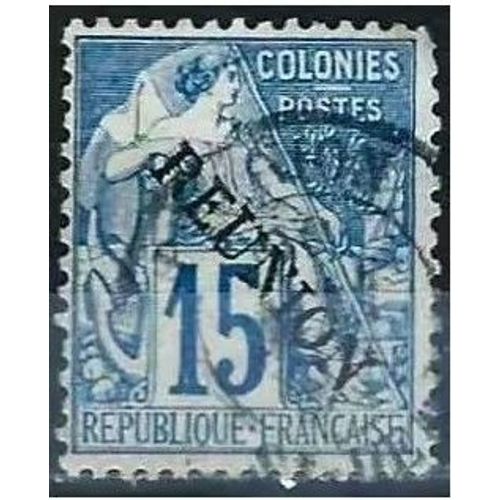 Ile De La Réunion, Colonie Française 1891, Beau Timbre Yvert 22 Type Alphée Dubois Des Colonies Générales 15c. Bleu Surchargé "Réunion", Oblitéré, Tbe - -