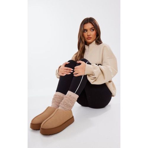 Chaussettes Amples En Grosse Maille Tricot Avoine Chiné, One Size