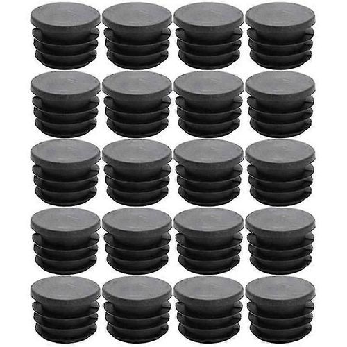 Tuyau en acier Bouchon intérieur étanche à la poussière Diamètre 30mm Bouchon à tête plate en plastique Tuyau rond avec bouchon à trou plat en acier inoxydable 20-En stock