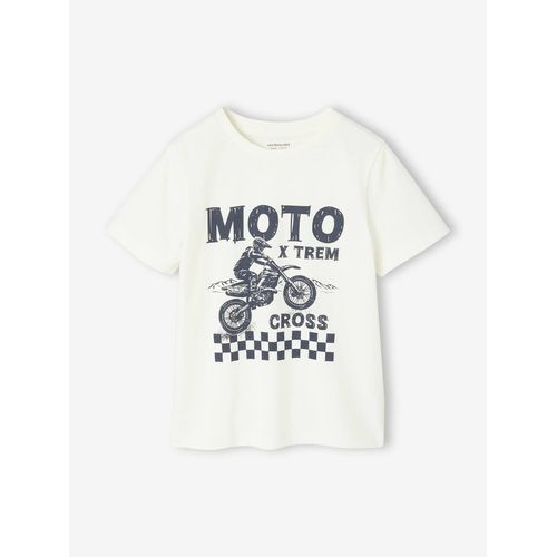 T-Shirt Garçon Imprimé Devant Écru