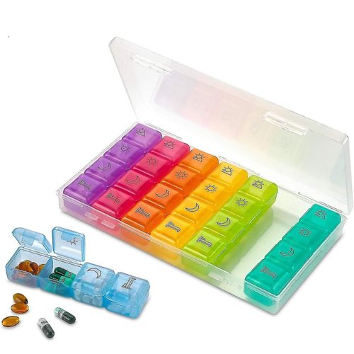 Organisateur De Pilules Hebdomadaire - 4 Compartiments Am / Pm Pil Box