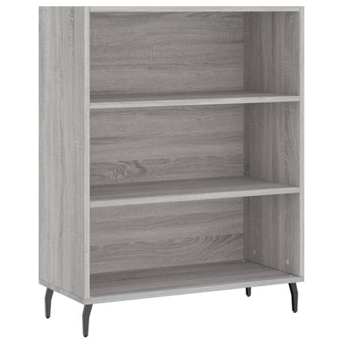 Vidaxl Buffet Haut Sonoma Gris 69,5x34x180 Cm Bois D'ingénierie