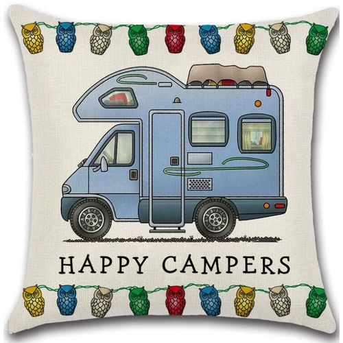 Housse De Coussin, Taie D'oreiller, Dessin Animé, Van, Voiture, Salle À Manger, Maison