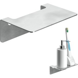 Tablette Murale Adhésive Pour Salle De Bains Petite Etagère Autocollante En Inox - Sans Trou Ni Percage[Jia5281817]