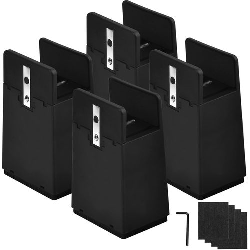 Rehausseurs De Lit, Réglables Rehausseurs De Meubles Ajoutent Une Hauteur De 10 Cm, Supportent 20,000 Lbs, S'adaptent Au Diamètre Pieds De Table, Chaise Ou Canapéde 0 "" À 1,5 "" ([Jia5281808]