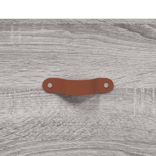 Vidaxl Buffet Haut Sonoma Gris 69,5x34x180 Cm Bois D'ingénierie