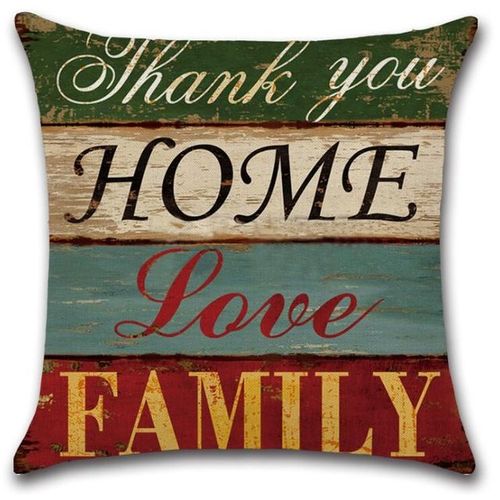 Housse De Coussin En Lin 45x45cm, Taie D'oreiller Vintage, Lettres Tropicales Peintes À La Main, Décoration De Voiture Pour La Maison