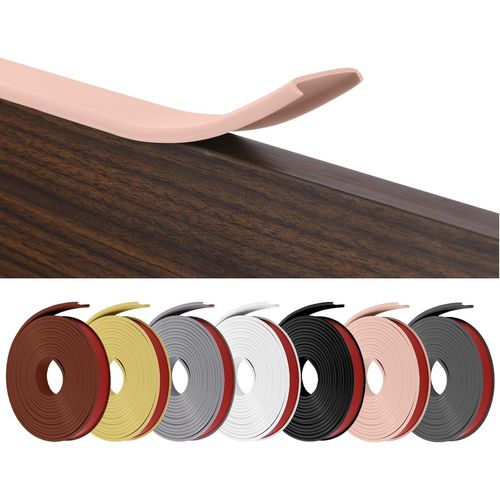 Bande De Chant En Forme De U, Protection De Bord De Meubles Flexible En Tpe, Garniture De Bord Adhésif Pour Étiquetage, Portes De Voiture, Coins De Table, Contreplaqué(5 M X 18 Mm,[JIA5280183]