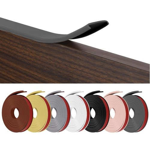 Bande De Chant En Forme De U, Protection De Bord De Meubles Flexible En Tpe, Garniture De Bord Adhésif Pour Étiquetage, Portes De Voiture, Coins De Table, Contreplaqué(5Mx18Mm, Gri[JIA5280182]