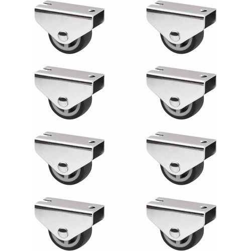 Lot De 8 Roulettes Caissons Passau (Ø 30 Mm, Pour Montage Sous-Structure, Gris Foncé) Roulette Fixe Idéale Pour Les Caissons De Lit Et Les Tiroirs Au Sol[Jia5282307]