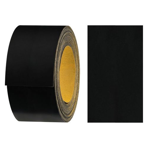 Bande De Chant Mélamine Autocollante - 40 Mm X 5 M - Maintien Sûr Sans Repassage Grâce À La Colle Acrylique - Rebord Pour Planches D'Étagères / Panneaux En Bois (Noir Lisse)[JIA5280400]