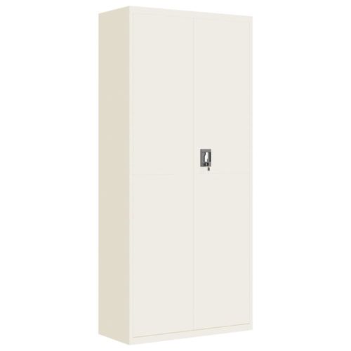 Vidaxl Classeur Blanc 90x40x240 Cm Acier