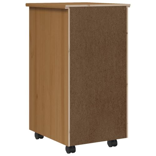 Vidaxl Armoire Roulante Avec Tiroirs Moss Bois De Pin Marron Miel