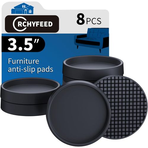 Antiderapant Patin, 8 Pièces Protection Pied De Chaise, 8.9 Cm Tampon Caoutchouc, Patins De Meubles, Patin Caoutchouc Pour La Fixation En Place Des Mobiliers, Les Sols En Bois Et L[Jia5283409]
