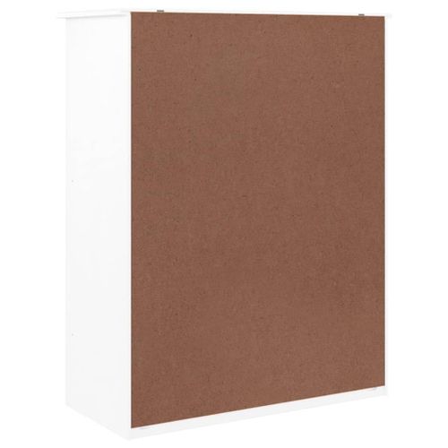 Vidaxl Armoire À Chaussures Alta Blanc 77x35x96 Cm Bois Massif De Pin