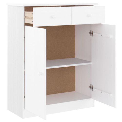 Vidaxl Armoire À Chaussures Alta Blanc 77x35x96 Cm Bois Massif De Pin