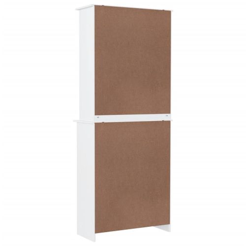 Vidaxl Buffet Alta Blanc 77x35x188 Cm Bois Massif De Pin