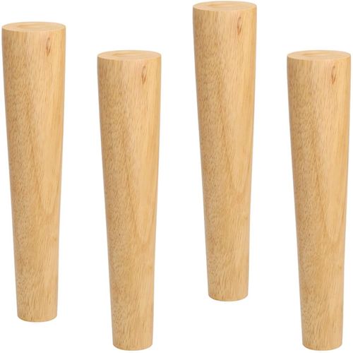 Meubles En Bois Pieds, 4 Pièces Pied De Canapé En Bois Massif, Pied De Lit En Bois, Pied D'armoire En Bois Pour Canapé Meuble Tv Table Basse Lit Pied, 35cm[Jia5283513]