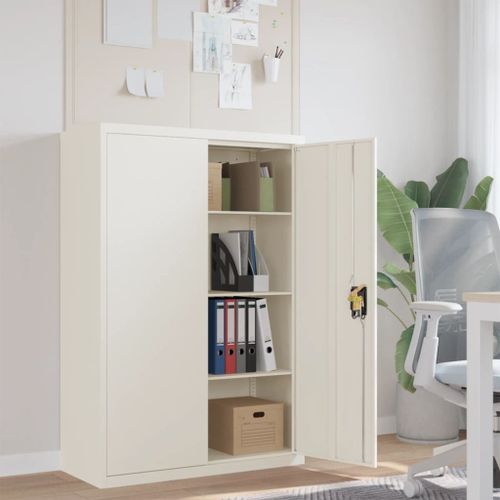 Vidaxl Classeur Blanc 90x40x140 Cm Acier