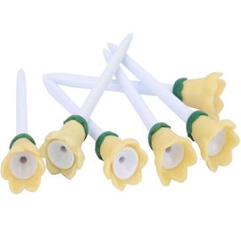 6pcs 83mm / 3.3in Fleur En Forme De Fleur En Plastique Golf Tees Set Ball Holder Pour L¿Entraînement De Golf