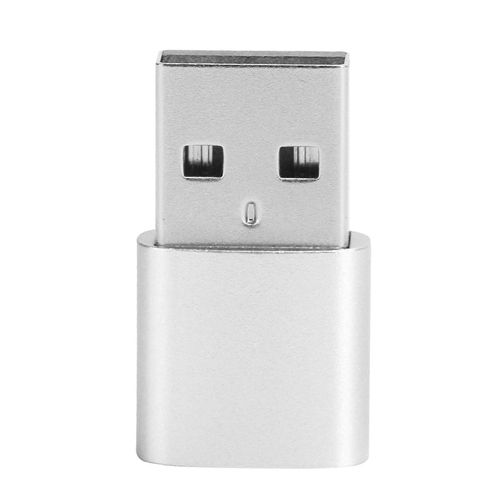 Adaptateur USB Type-C vers USB - Convertisseur mâle-femelle à charge rapide pour prolongateur d¿ordinateur (argent)