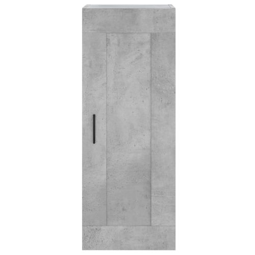 Vidaxl Buffet Haut Gris Béton 34,5x34x180 Cm Bois D'ingénierie